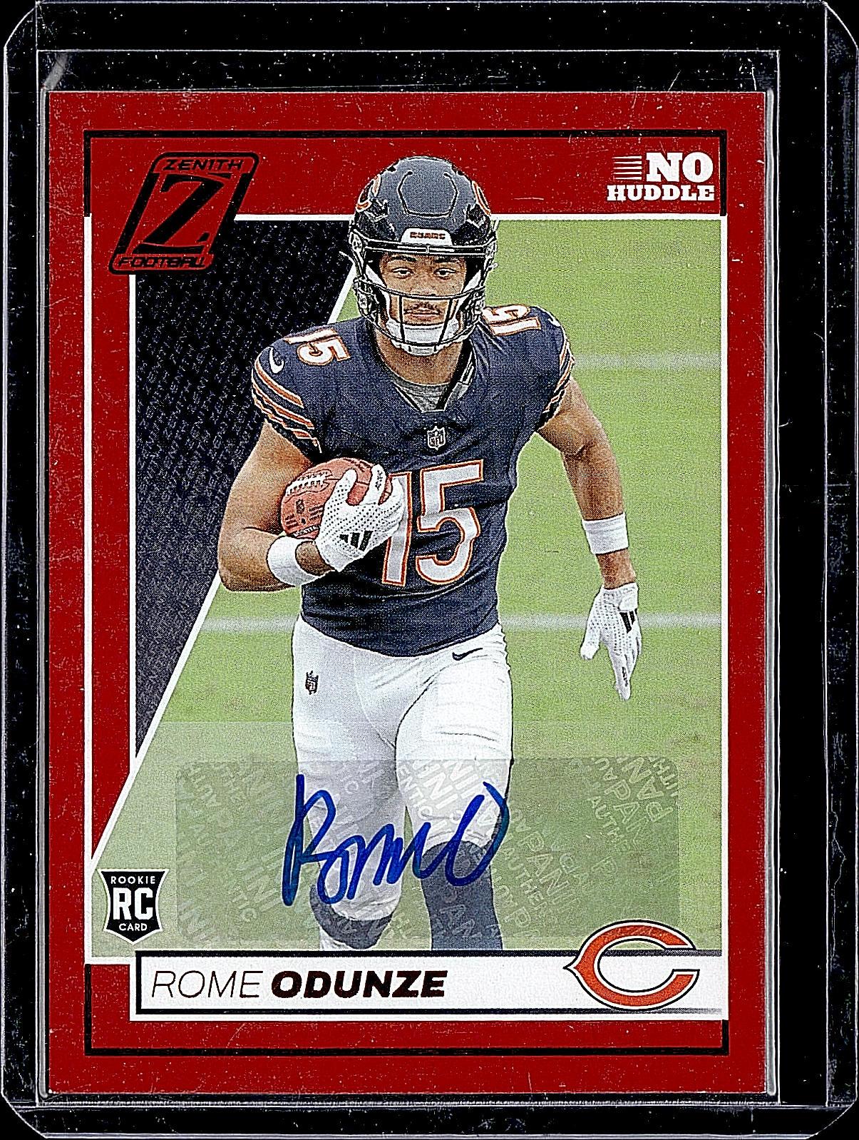 2024 Panini Zenith #186 Rome Odunze Autographs No Huddle