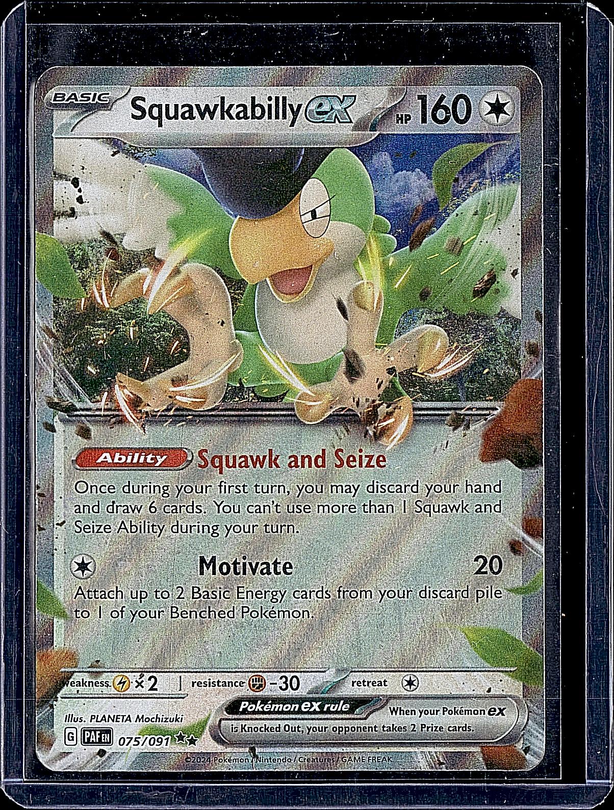 SV: Paldean Fates #075/091 Squawkabilly ex