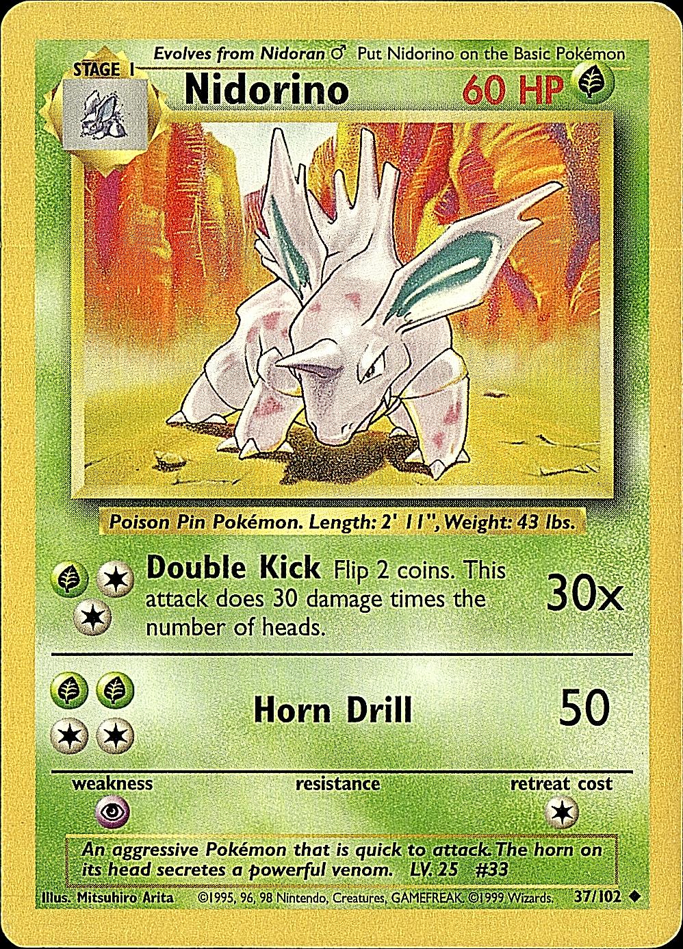 Base Set #037/102 Nidorino