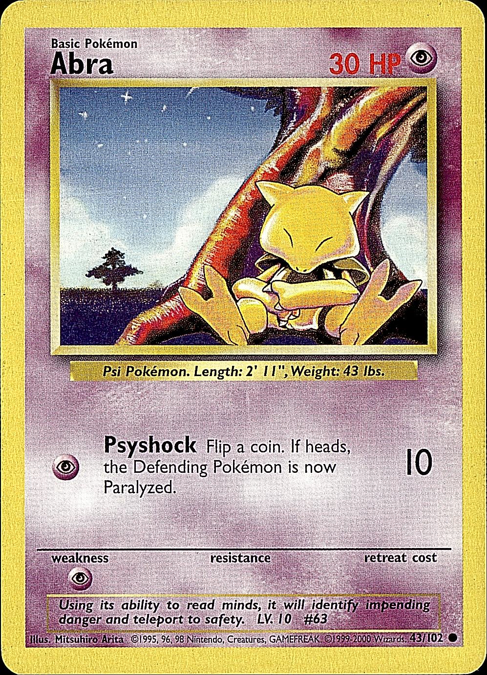 Base Set #043/102 Abra