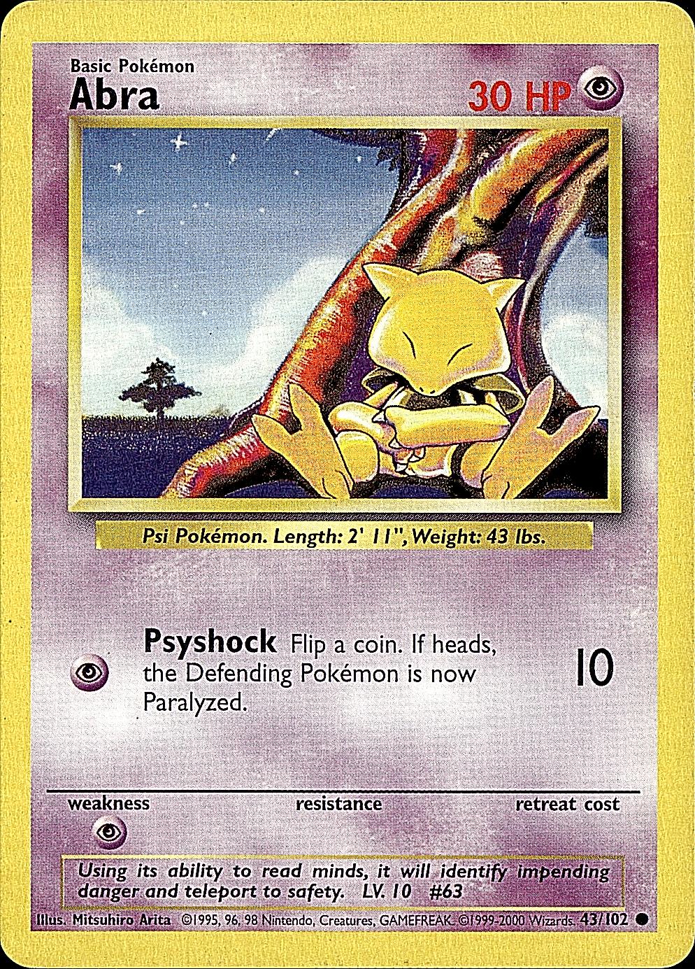 Base Set #043/102 Abra