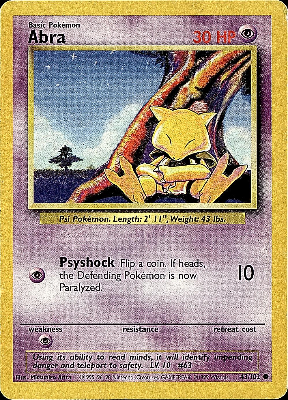 Base Set #043/102 Abra