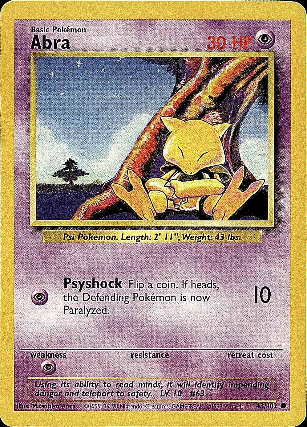 Base Set #043/102 Abra