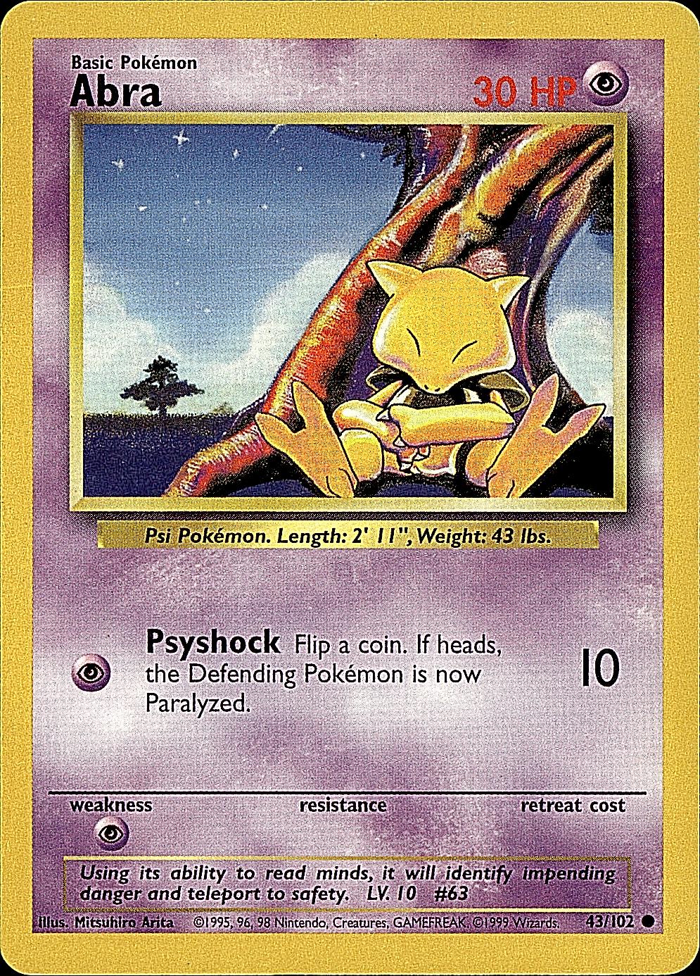 Base Set #043/102 Abra