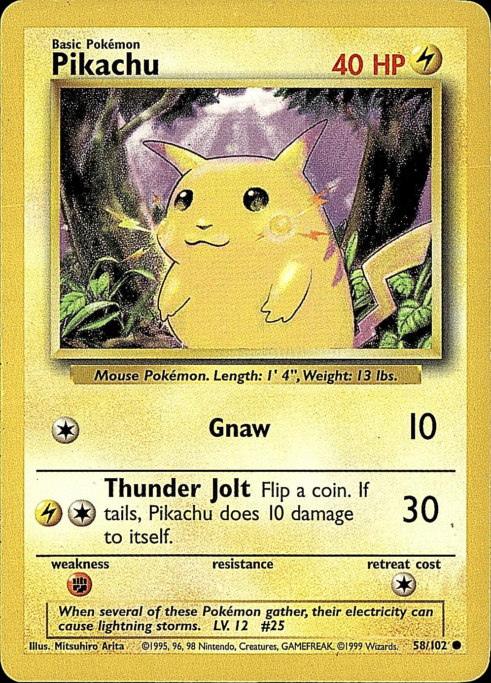Base Set #058/102 Pikachu