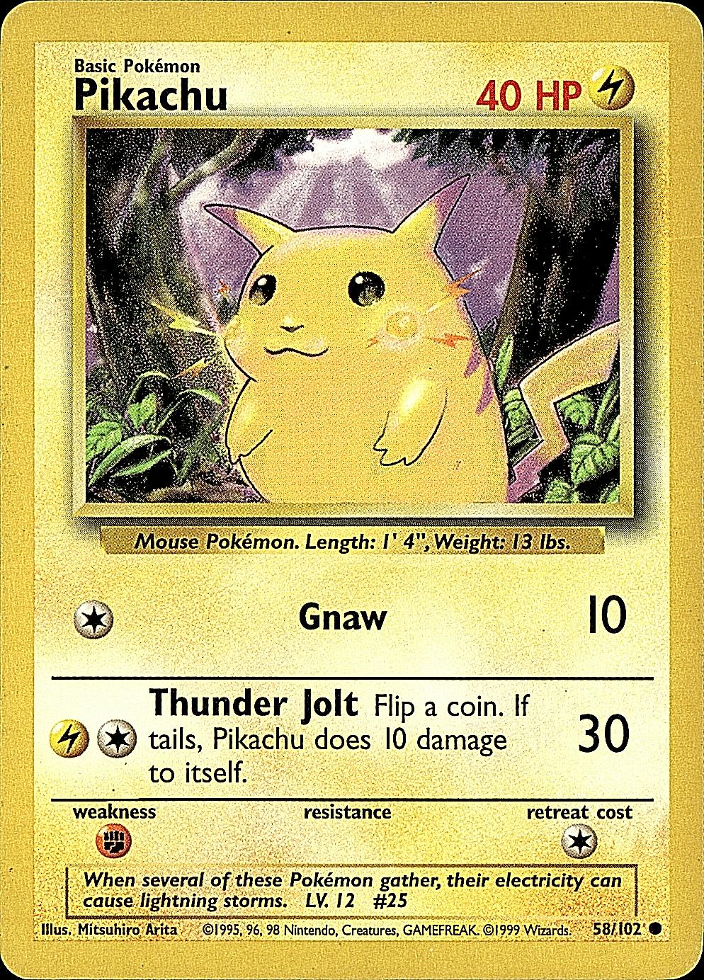 Base Set #058/102 Pikachu