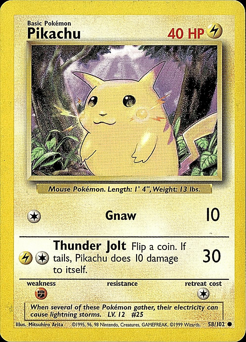 Base Set #058/102 Pikachu