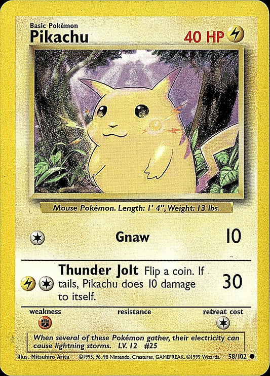 Base Set #058/102 Pikachu