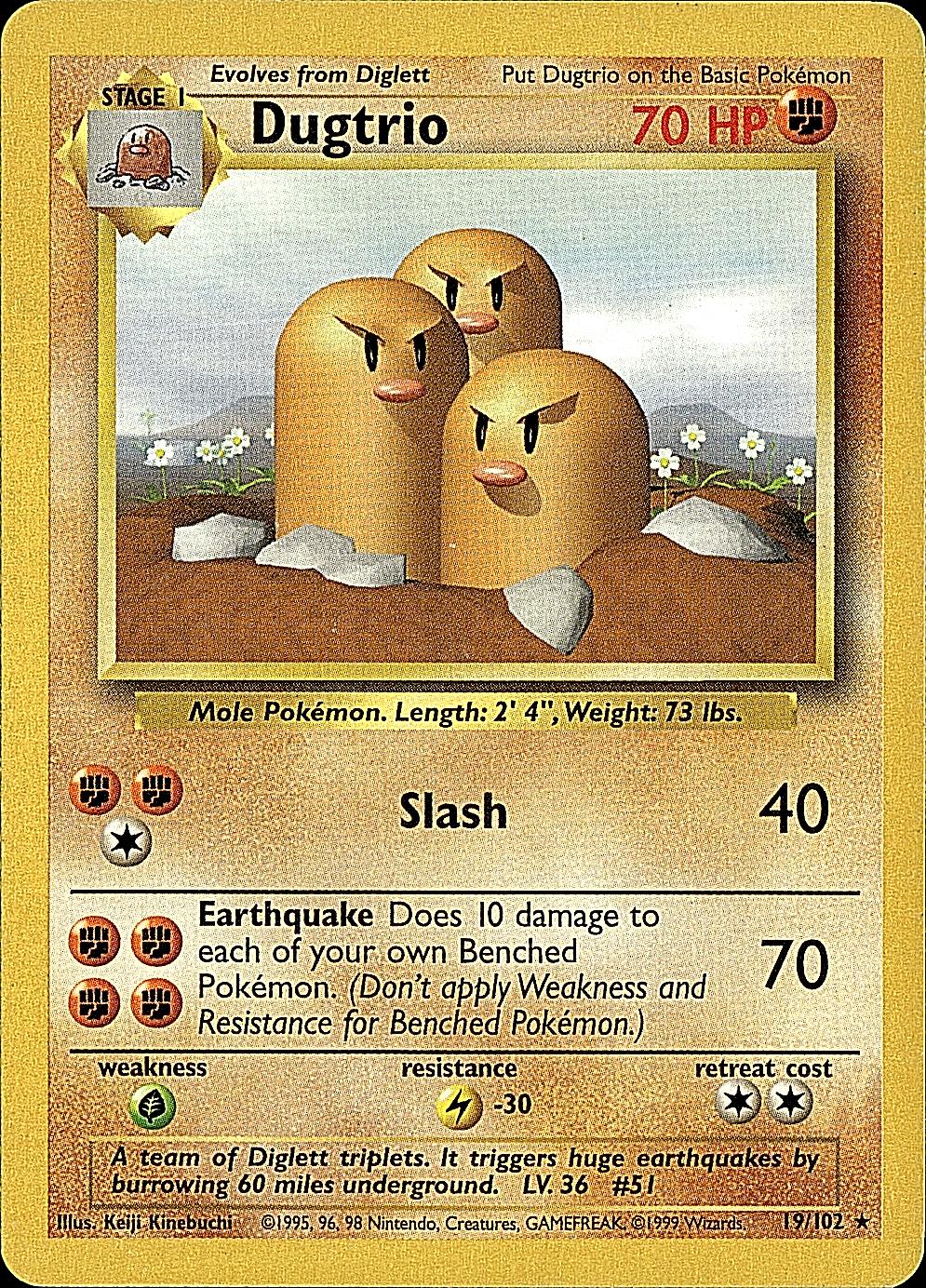 Base Set #019/102 Dugtrio