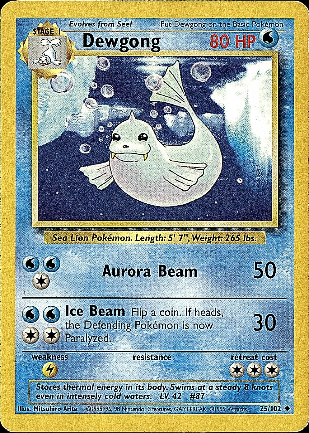 Base Set #025/102 Dewgong