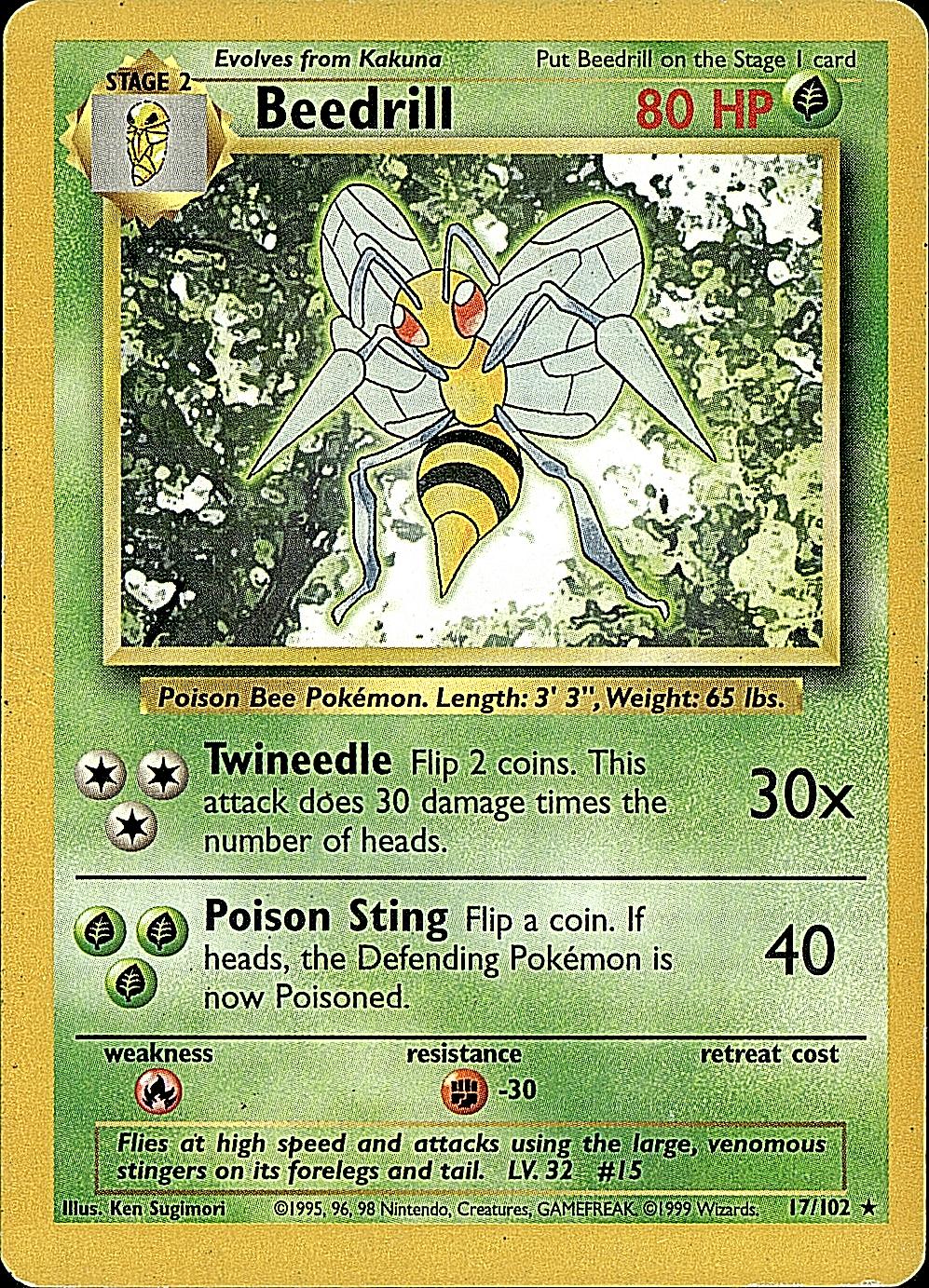 Base Set #017/102 Beedrill