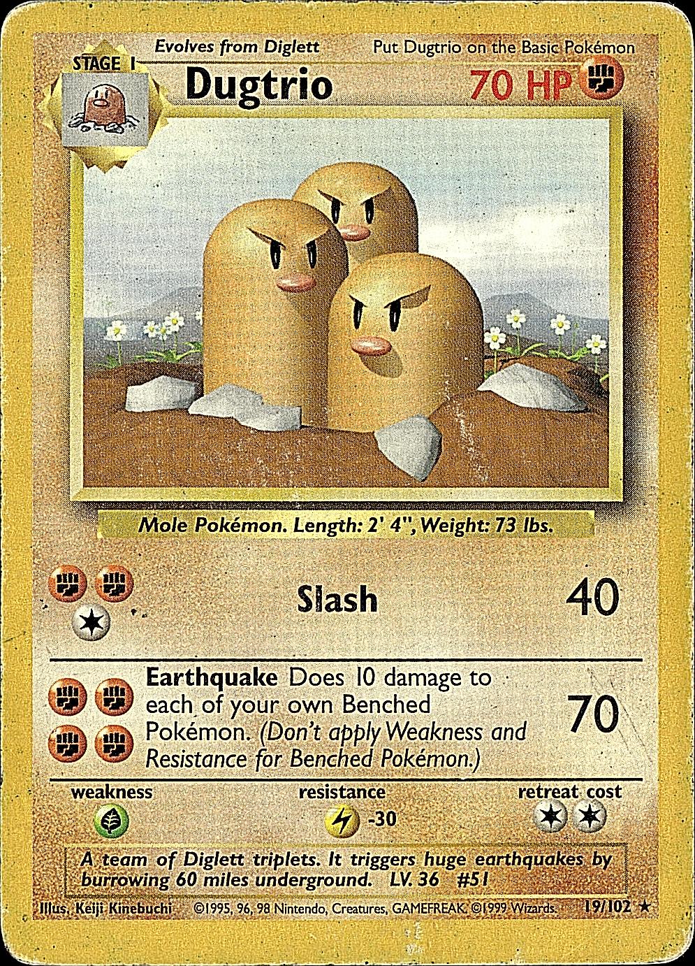 Base Set #019/102 Dugtrio
