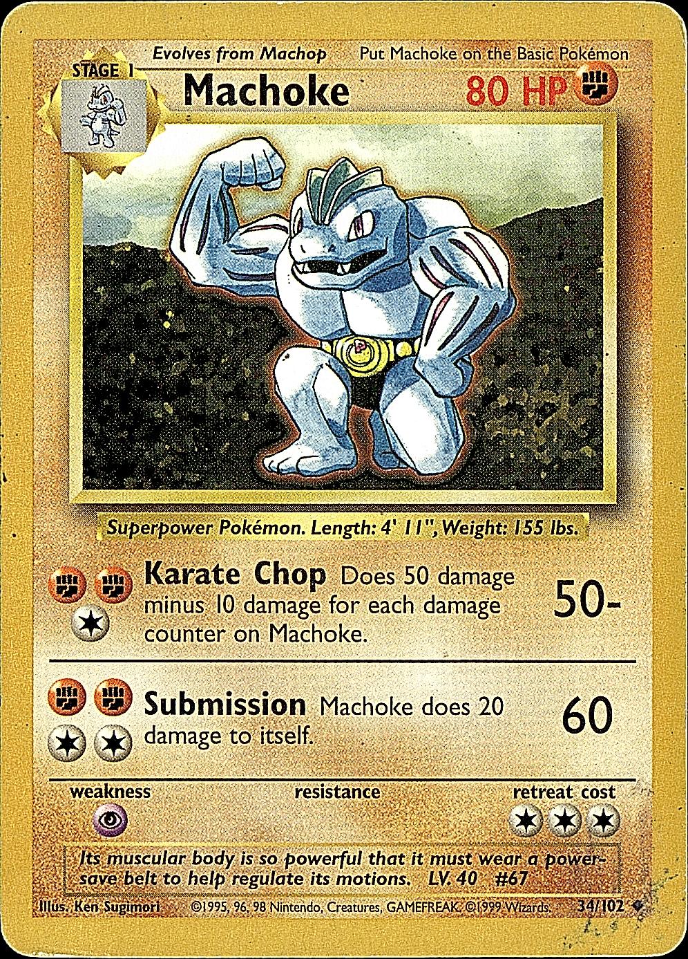 Base Set #034/102 Machoke