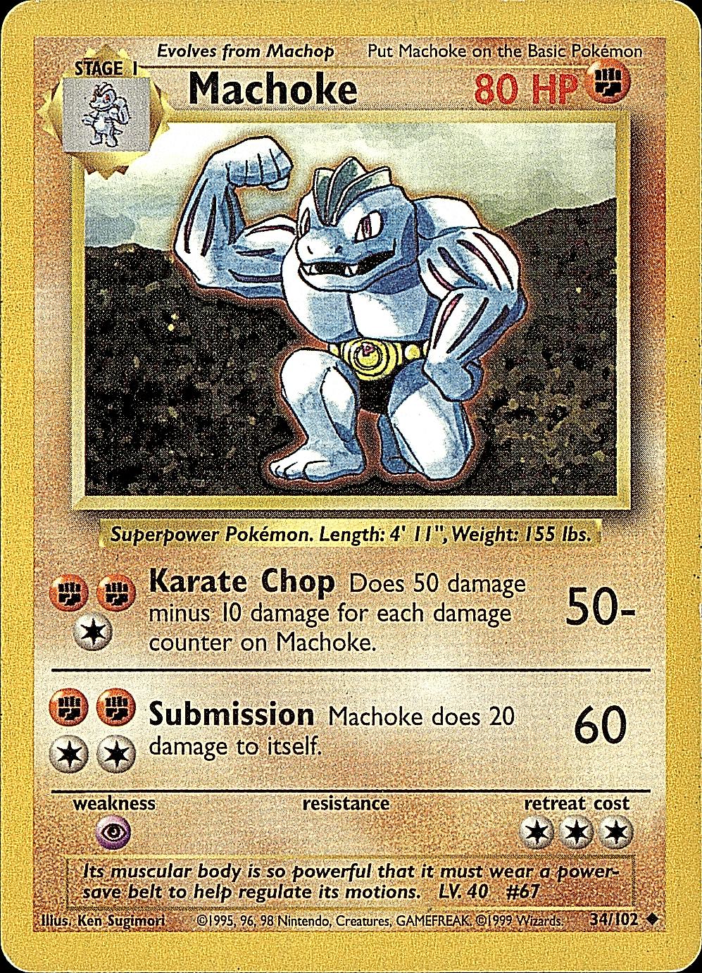 Base Set #034/102 Machoke