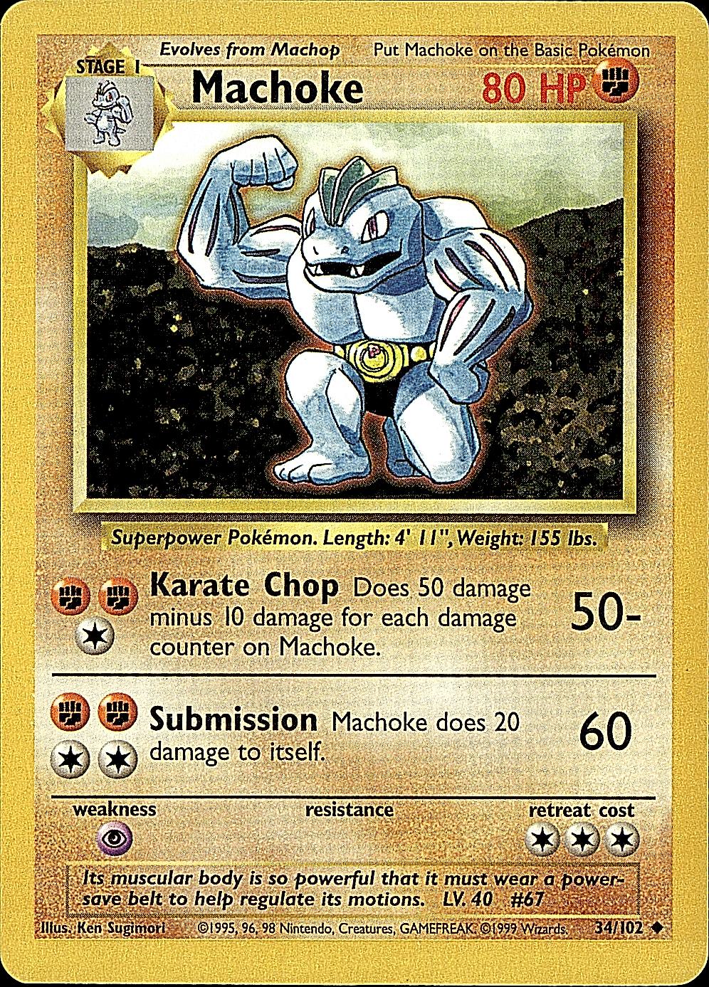 Base Set #034/102 Machoke