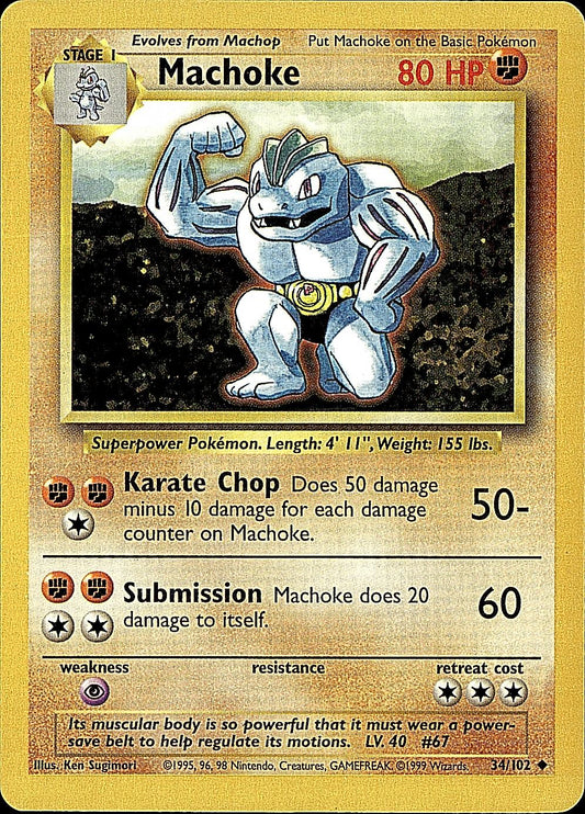 Base Set #034/102 Machoke