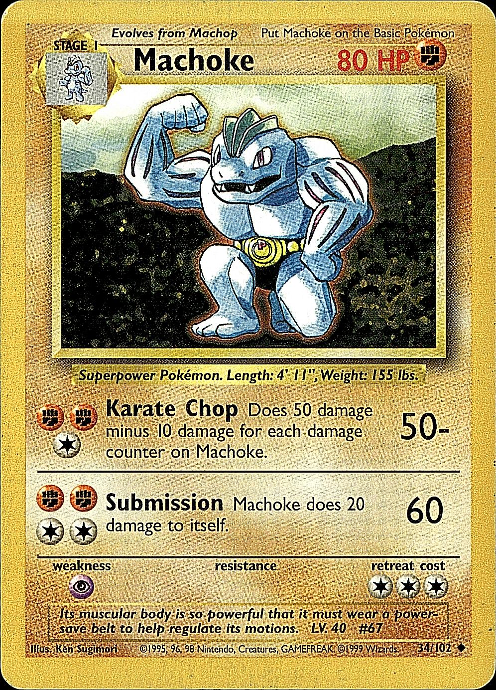 Base Set #034/102 Machoke