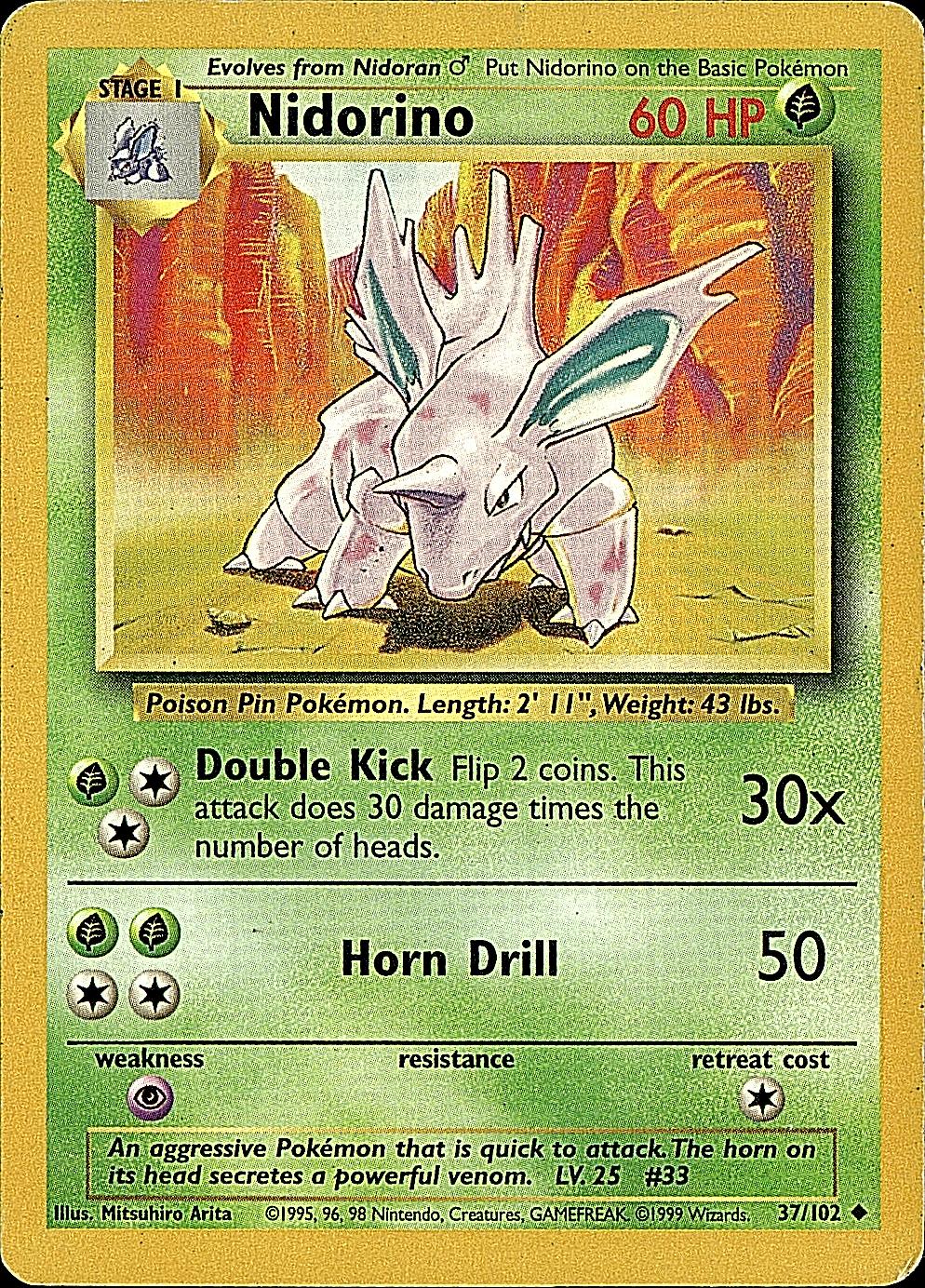Base Set #037/102 Nidorino