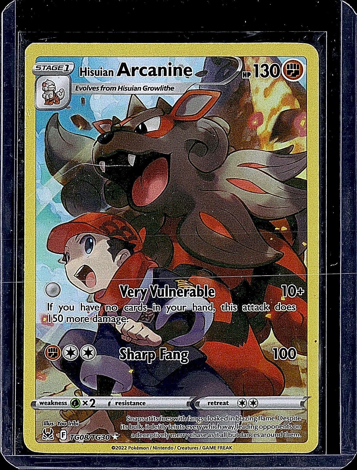 SWSH11: Lost Origin Trainer Gallery #TG08/TG30 Hisuian Arcanine