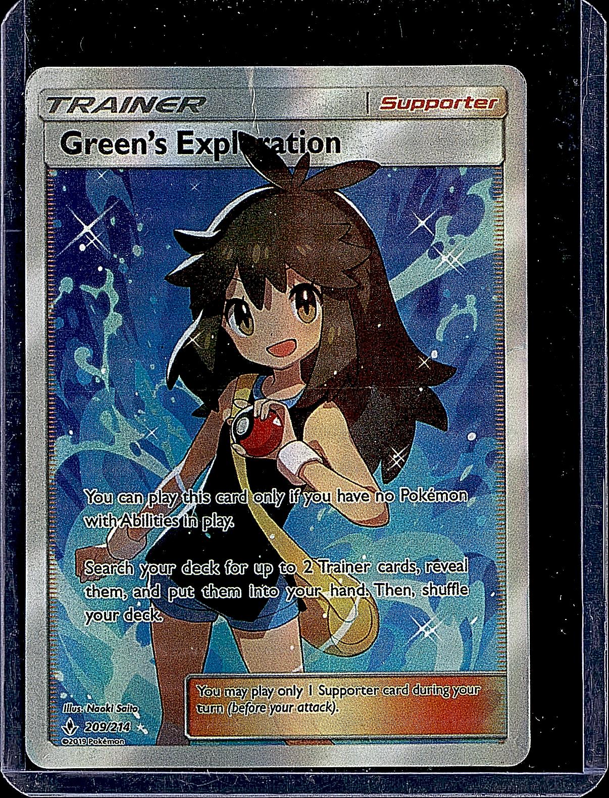 SM - Unbroken Bonds #209/214 Green's Exploration (Full Art)