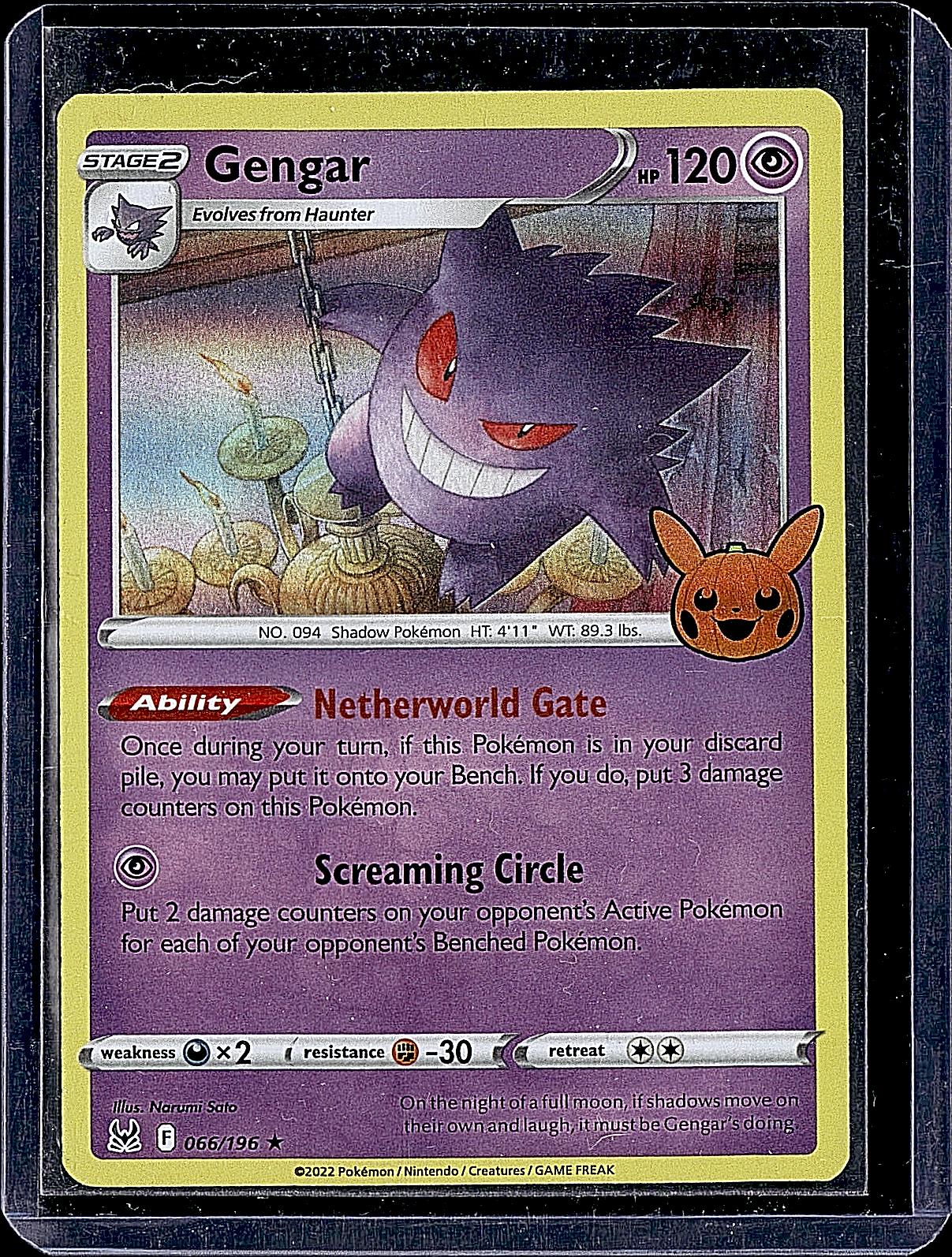 Trick or Trade BOOster Bundle 2023 #066/196 Gengar (2022 Copyright Date)