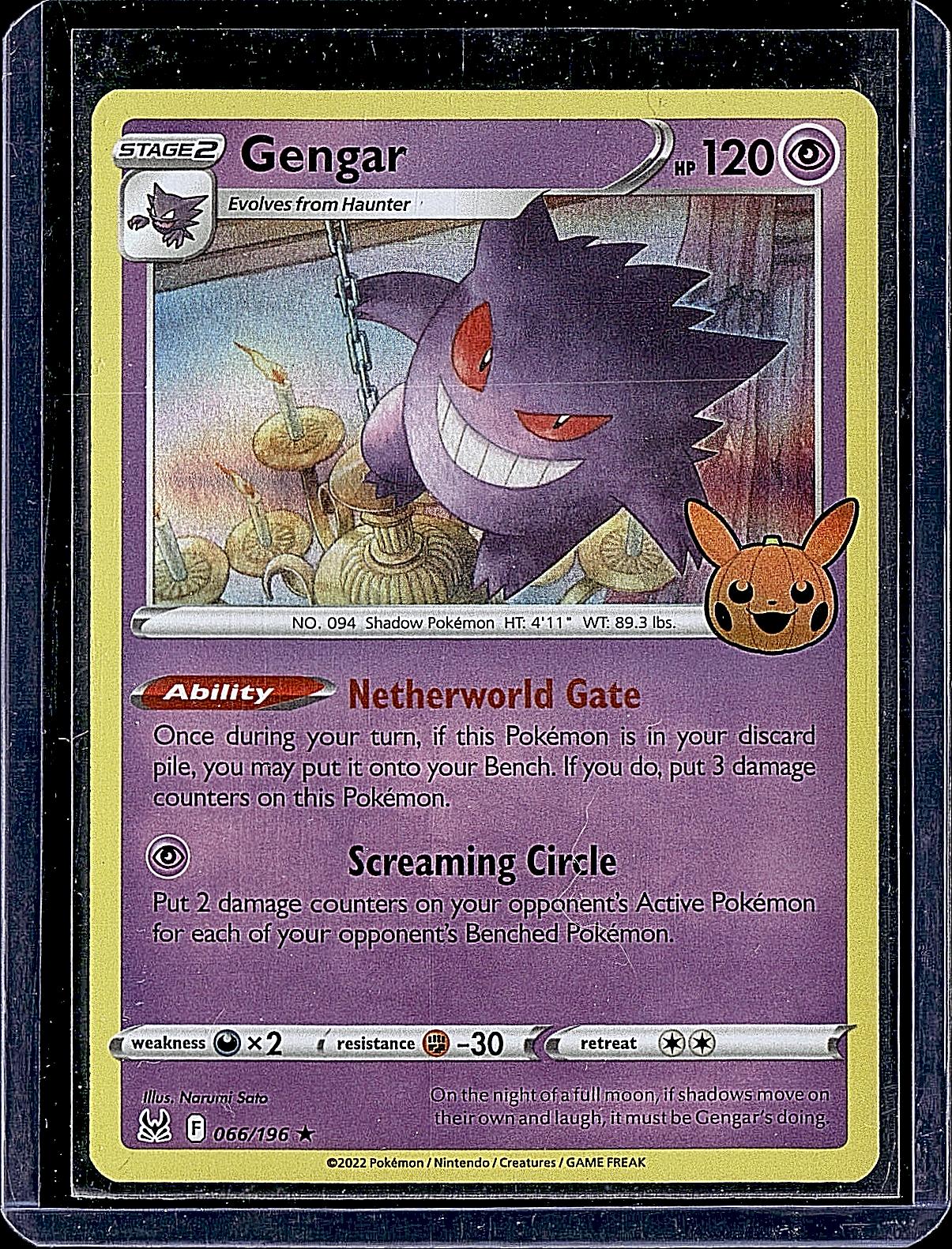 Trick or Trade BOOster Bundle 2023 #066/196 Gengar (2022 Copyright Date)