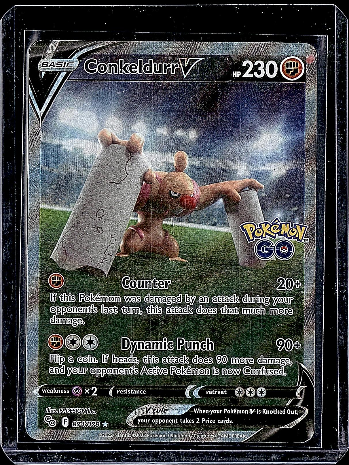 Pokemon GO #074/078 Conkeldurr V (Alternate Full Art)