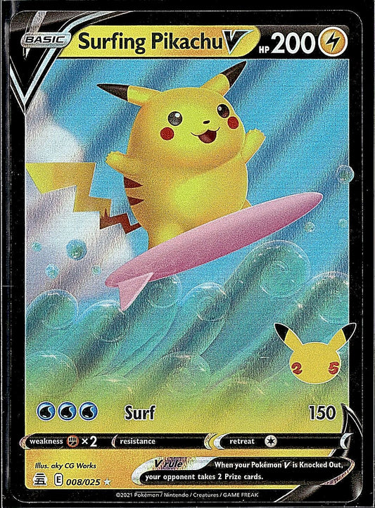 Celebrations #008/025 Surfing Pikachu V