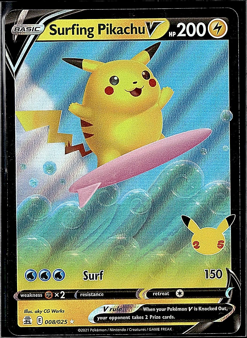 Celebrations #008/025 Surfing Pikachu V