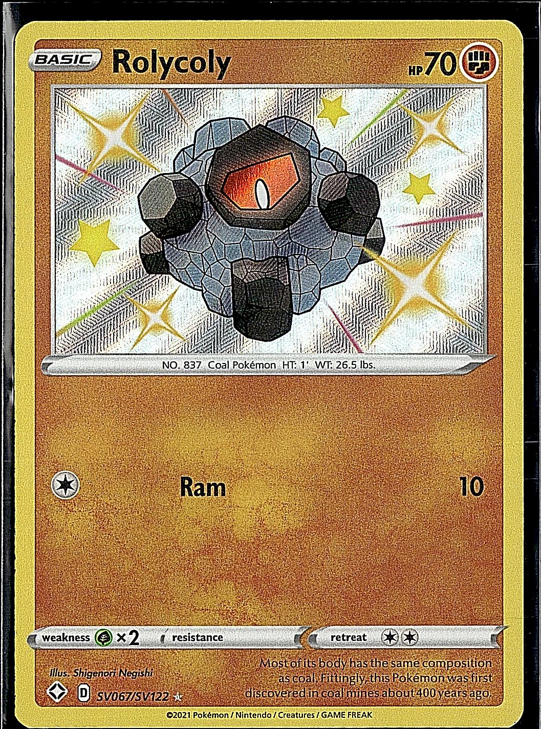 Shining Fates: Shiny Vault #SV067/SV122 Rolycoly