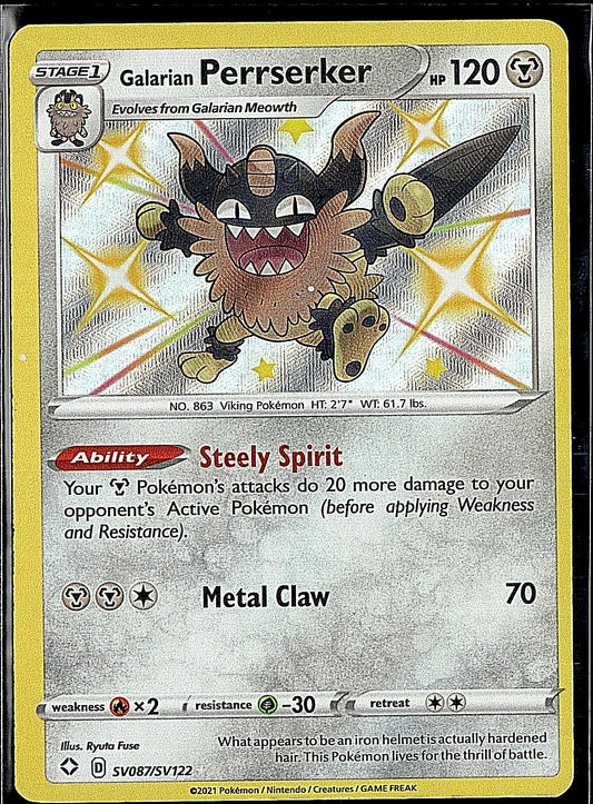 Shining Fates: Shiny Vault #SV087/SV122 Galarian Perrserker