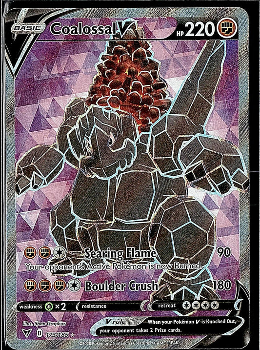 SWSH04: Vivid Voltage #173/185 Coalossal V (Full Art)