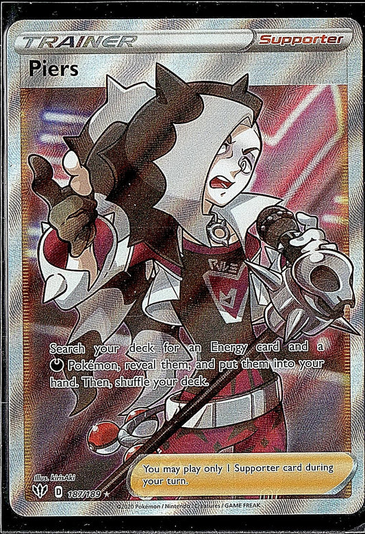 SWSH03: Darkness Ablaze #187/189 Piers (Full Art)