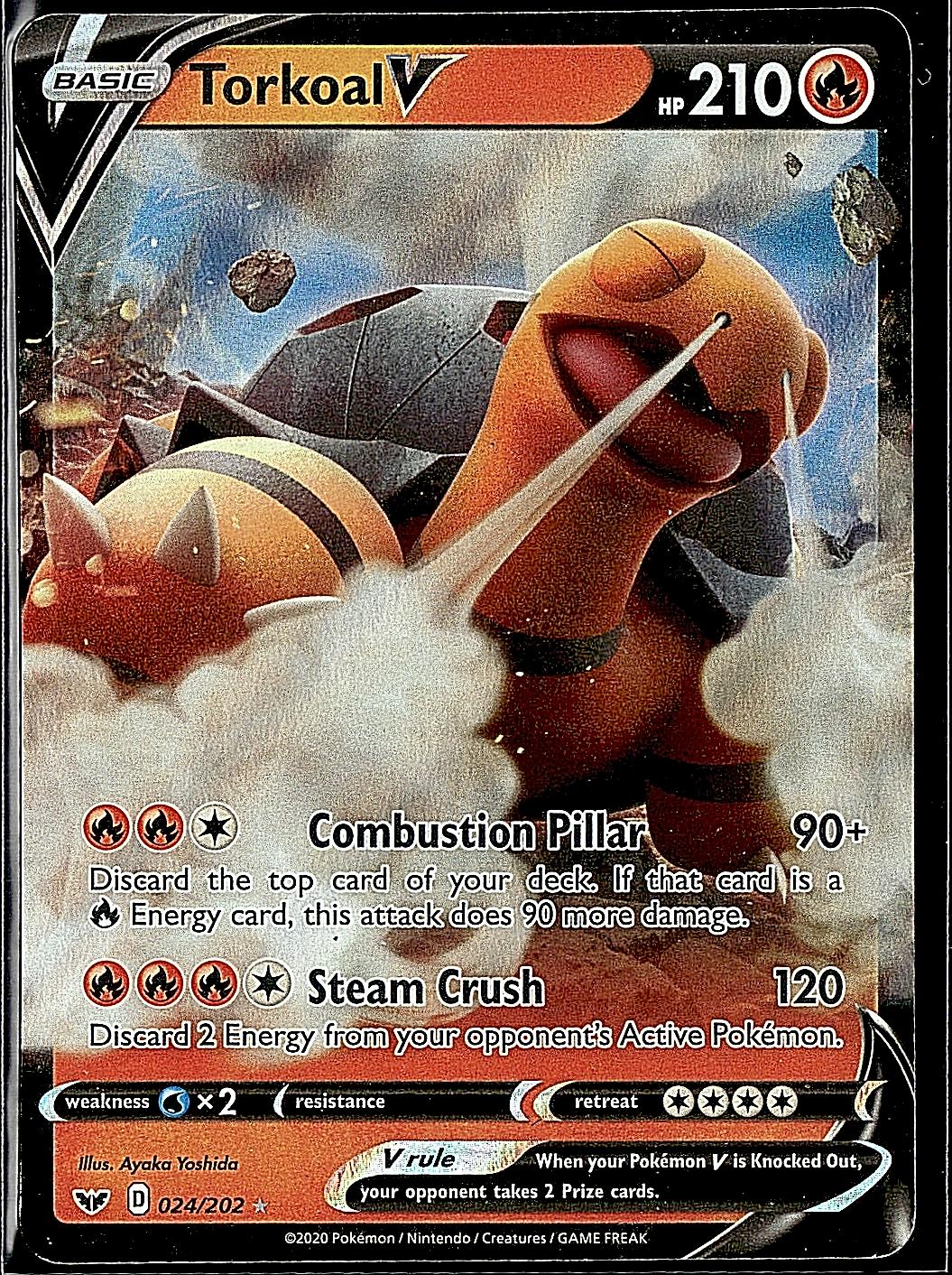 SWSH01: Sword & Shield Base Set #024/202 Torkoal V