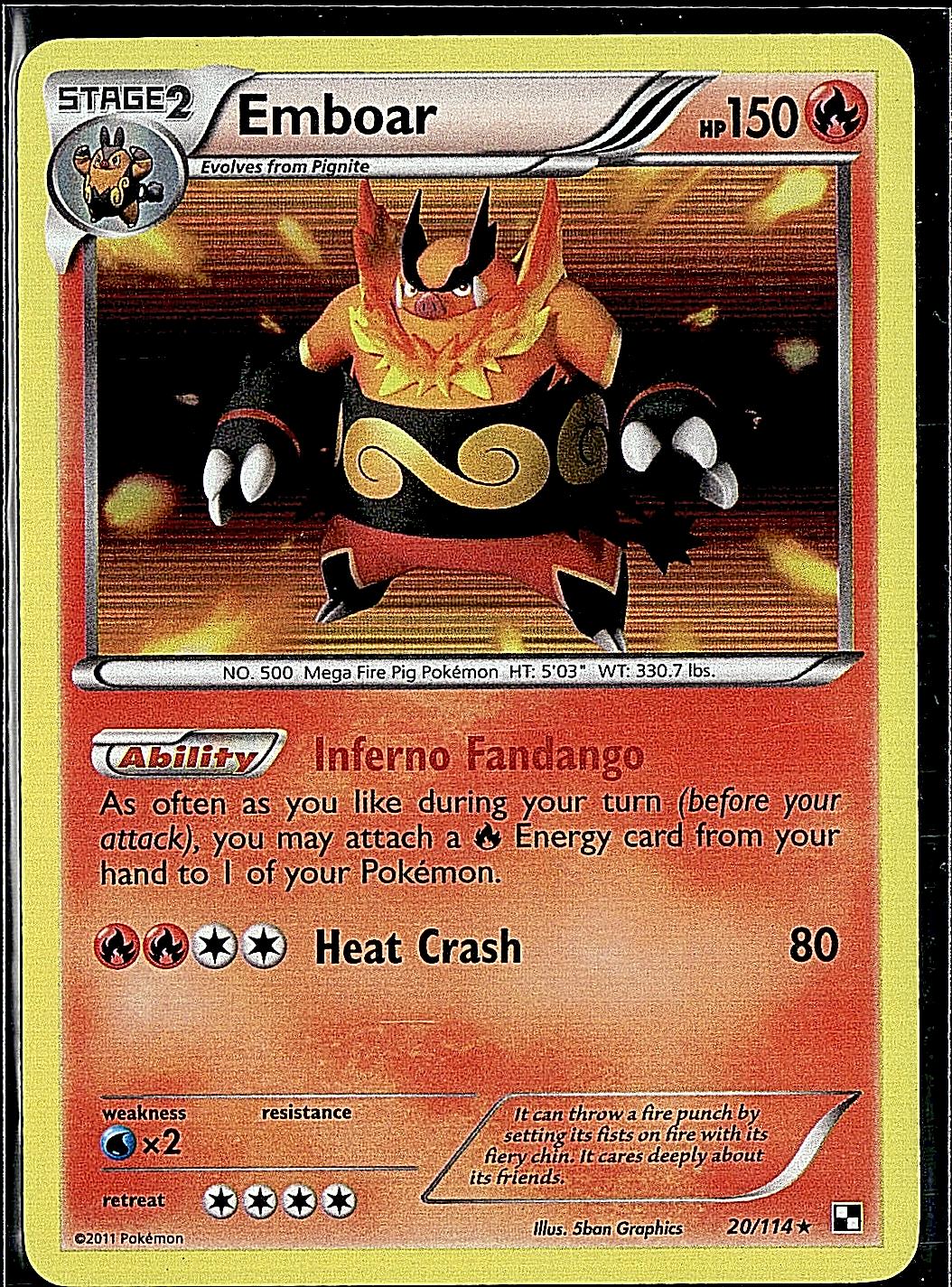 Black and White #20/114 Emboar (20)