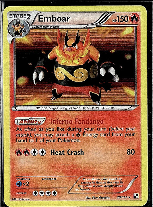 Black and White #20/114 Emboar (20)