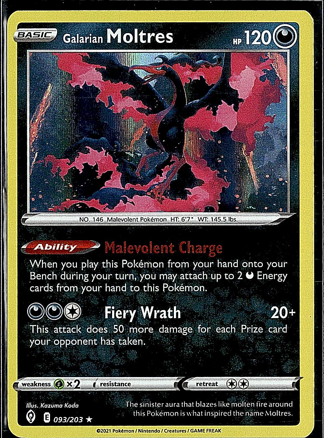 SWSH07: Evolving Skies #093/203 Galarian Moltres