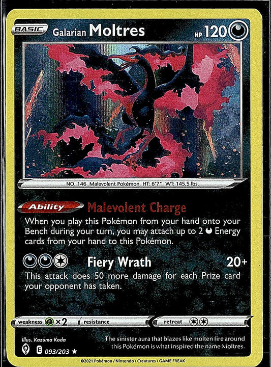 SWSH07: Evolving Skies #093/203 Galarian Moltres