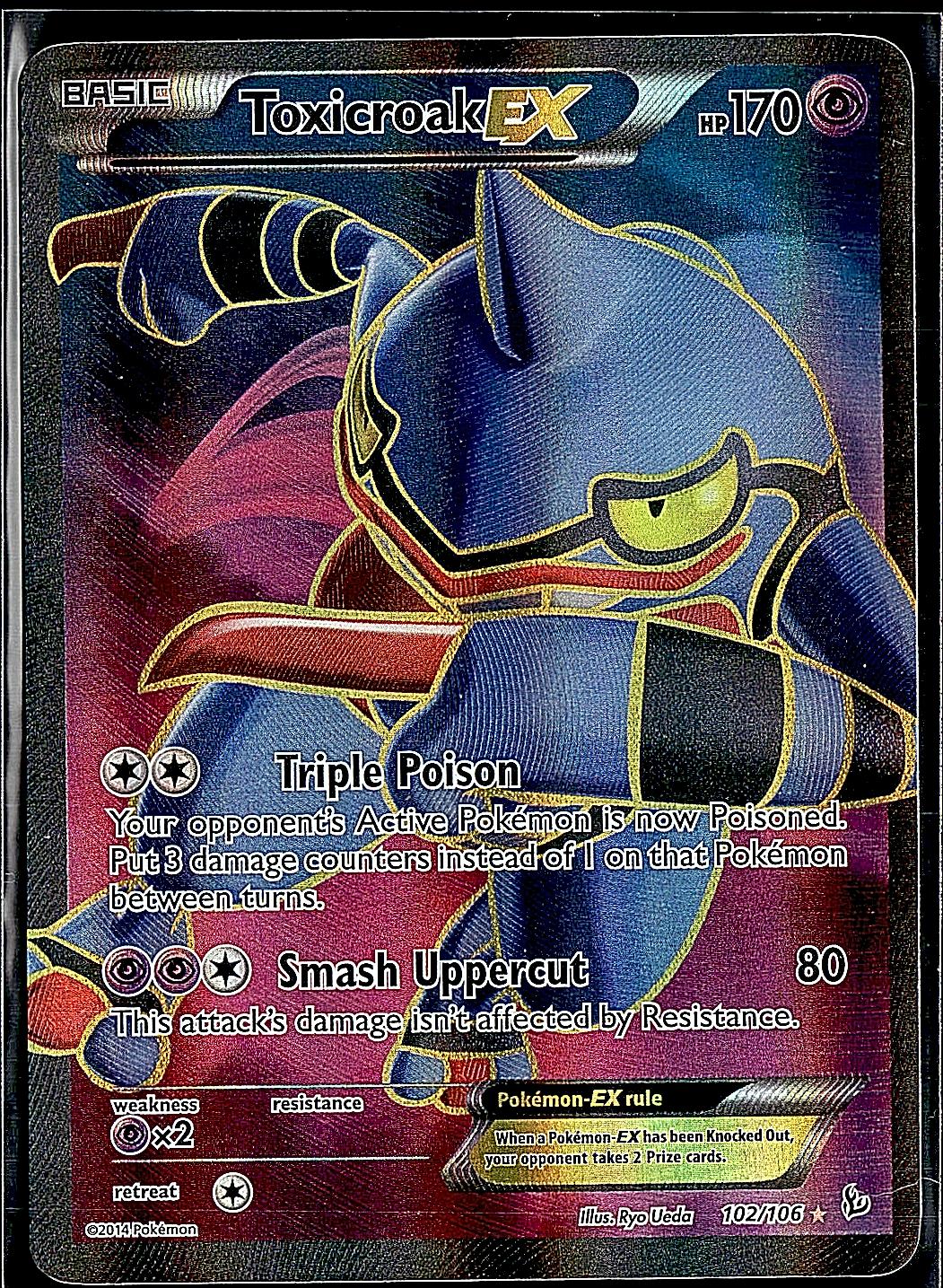 XY - Flashfire #102/106 Toxicroak EX (102 Full Art)