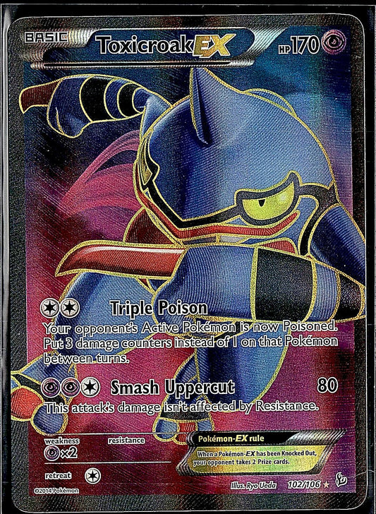 XY - Flashfire #102/106 Toxicroak EX (102 Full Art)