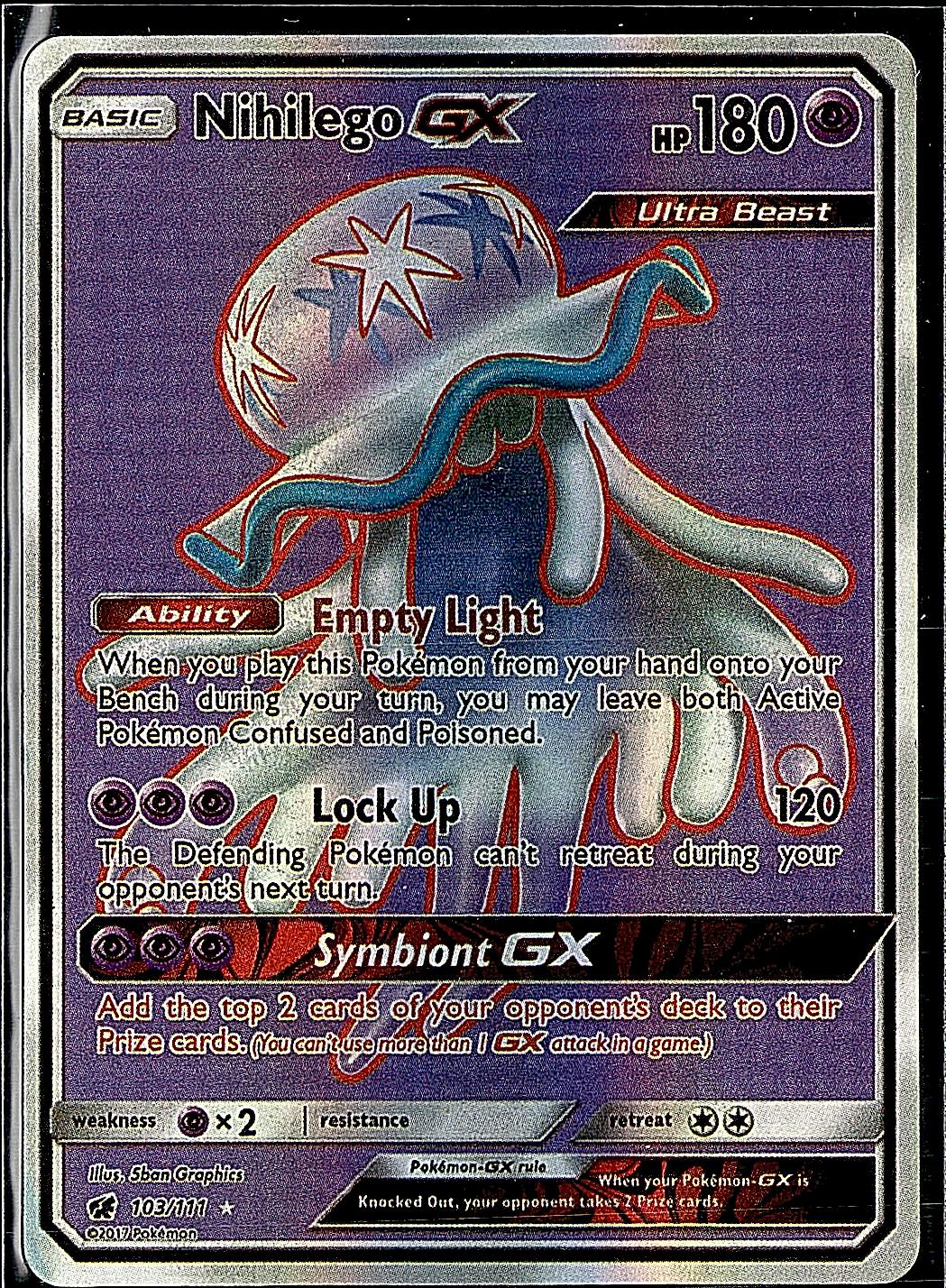 SM - Crimson Invasion #103/111 Nihilego GX (Full Art)