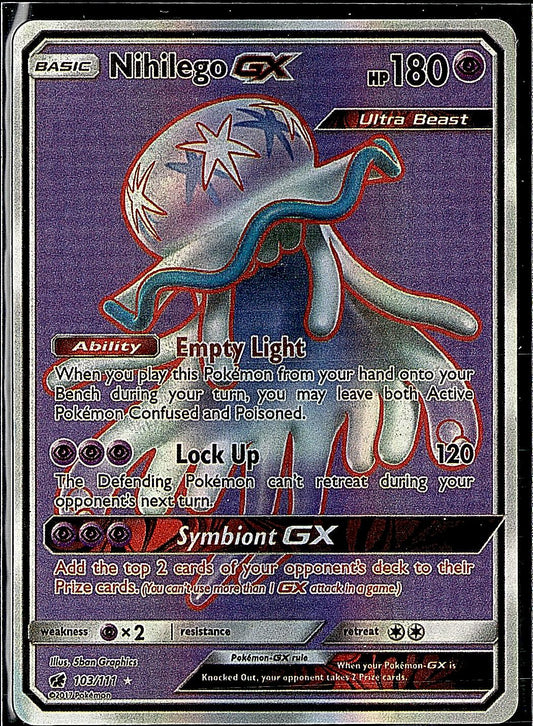 SM - Crimson Invasion #103/111 Nihilego GX (Full Art)