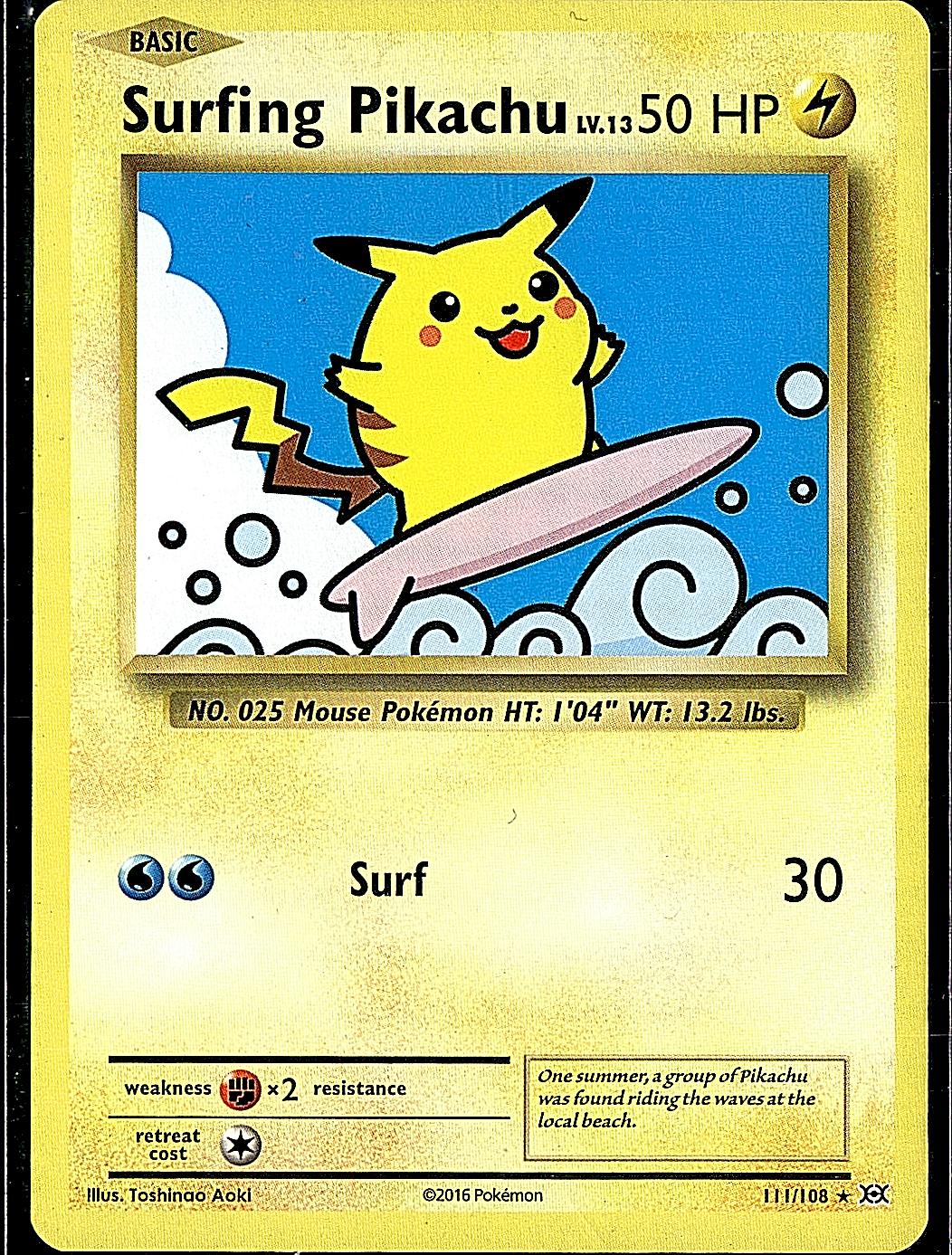XY - Evolutions #111/108 Surfing Pikachu
