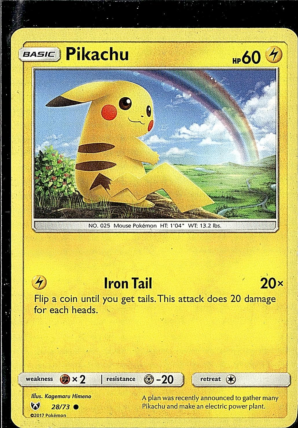 Shining Legends #28/73 Pikachu