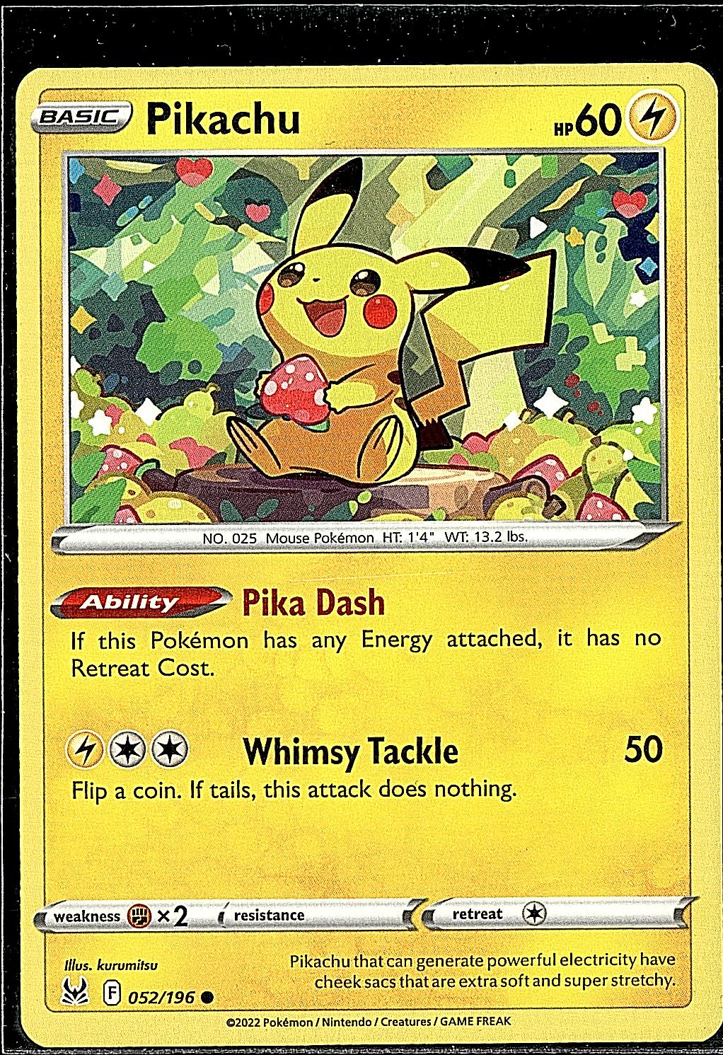 SWSH11: Lost Origin #052/196 Pikachu