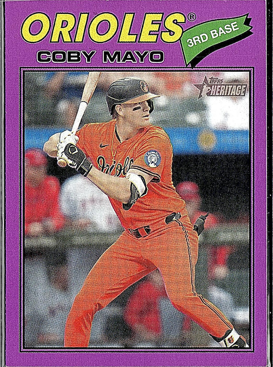 2026 Topps Heritage #49 Coby Mayo Light Purple