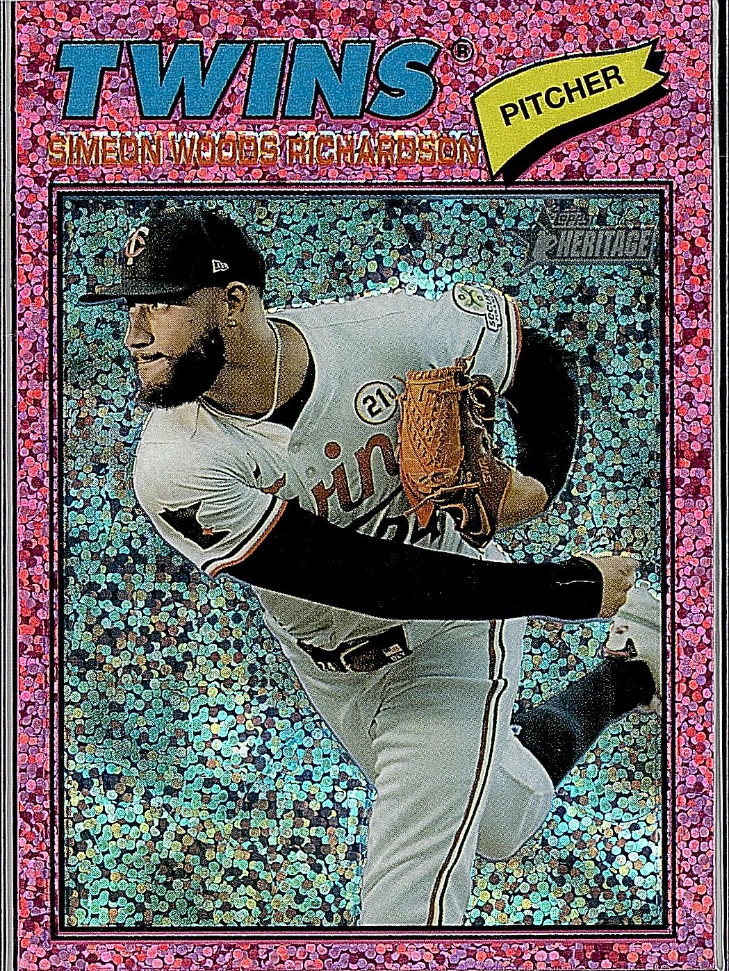 2026 Topps Heritage #200 Simeon Woods Richardson Chrome Pink Sparkle Refractors