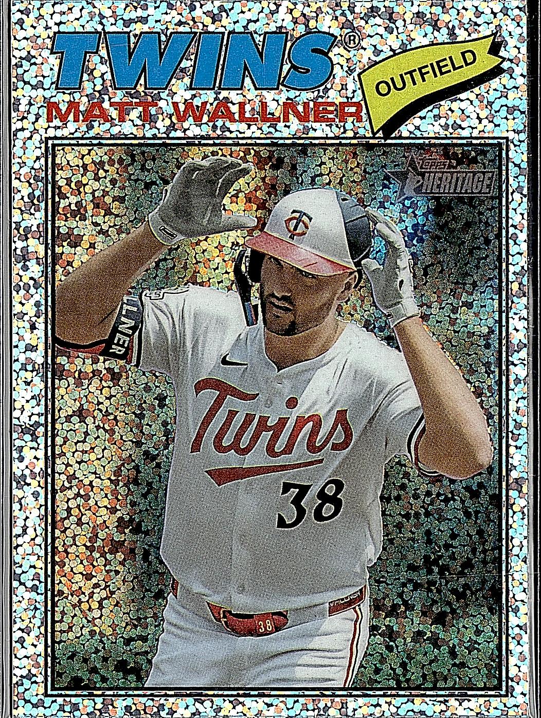2026 Topps Heritage #319 Matt Wallner Chrome Silver Sparkle Refractors