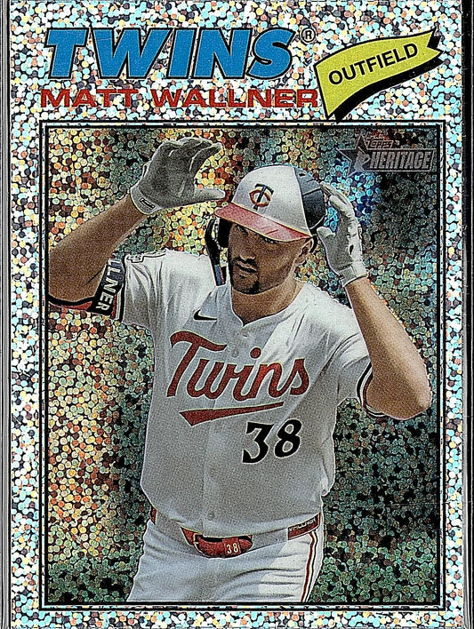 2026 Topps Heritage #319 Matt Wallner Chrome Silver Sparkle Refractors