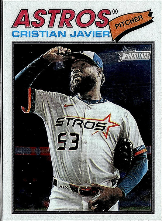 2026 Topps Heritage #330 Cristian Javier Chrome